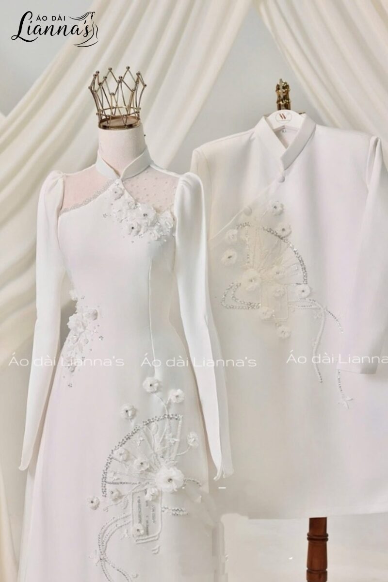 ao dai cuoi chu re nam viet tai my 2