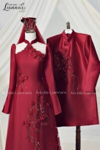 ao dai cuoi chu re nam viet tai my