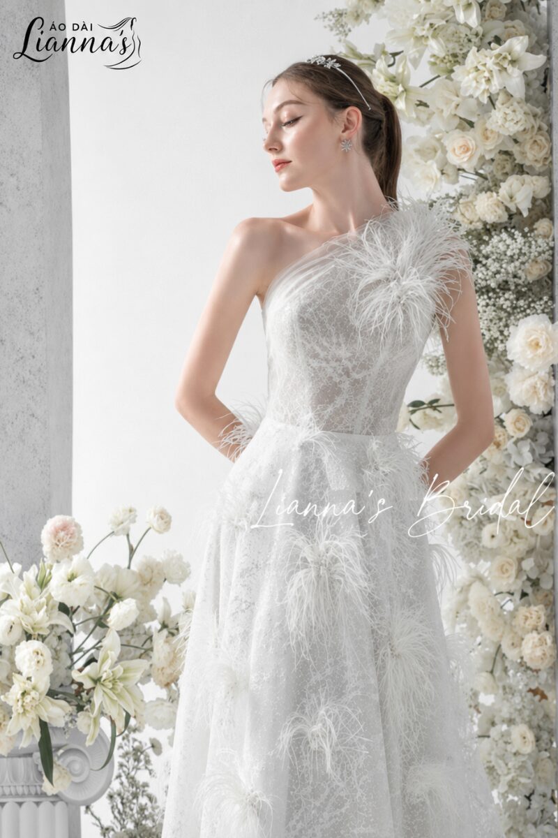 Váy cưới chữ A A-Line tôn dáng, thanh lịch và dễ mặc vay cuoi chu a a line 2