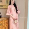 Áo dài sen ngư cổ tròn tong Hồng kiotviet 0dffd008dd20594fb3dc4b4ce47b8dd7