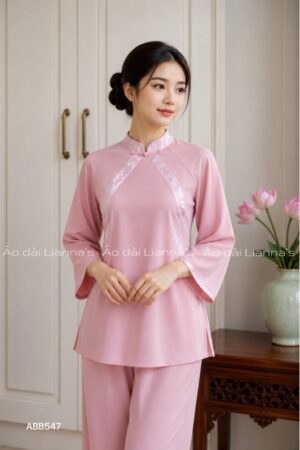 pháp phục Hồng phấn viền gấm