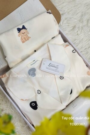 Set lụa đùi Sally gấu tím đen nền kem kiotviet 54f75a7c60081c670ad5b81b0d84ffda