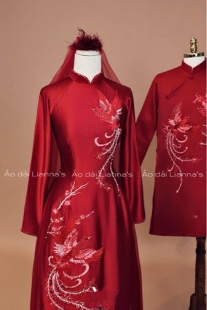 Cặp áo dài cưới Uyên ương