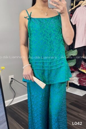 Set lua 2 dây tơ tam xanh chim công
