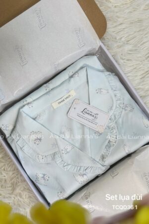 Set lụa đùi Sally mèo nơ xanh nền xanh kiotviet a616a65a4807b66faffb896112095517