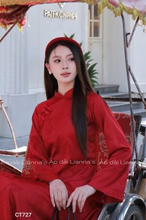 Áo dài suông đỏ hoa tiet bướm kiotviet ba25a8555e908fdc4529cd1266d4722b