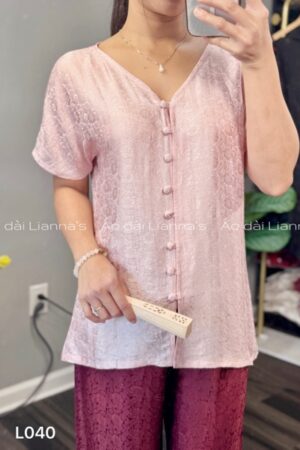 Set lụa tơ tằm cổ tim