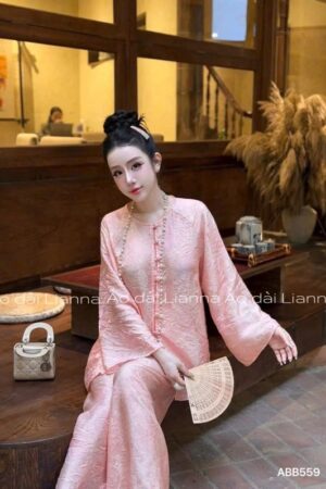 Áo bà ba tencel hồng phấn kiotviet d73def348355c9d5682ec9bee8934de4
