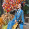 Áo dài suông tằm ánh kim xanh dương kiotviet f167965026b33d7418a2c2316f5ed69e